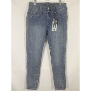 Torrid Jeans Jegging Skinny Leg Dot Print Stretch Denim Women's 10R NWT